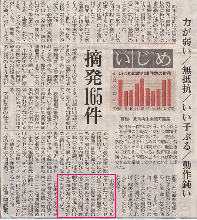 2006年10月21日付―「産経新聞」